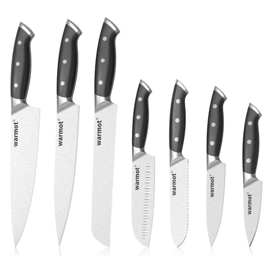 Warmot 7-Piece High Carbon Stainless Steel Ultra Chef Knife Set with Gift Box (317-7)