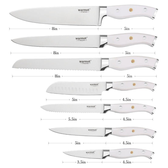 Warmot 7-Piece Ultra Sharp Chefs Knife Set with Gift Box (956-7)