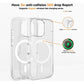 Ultimake Shockproof Transparent Magsafe Cover Case for iPhone 16