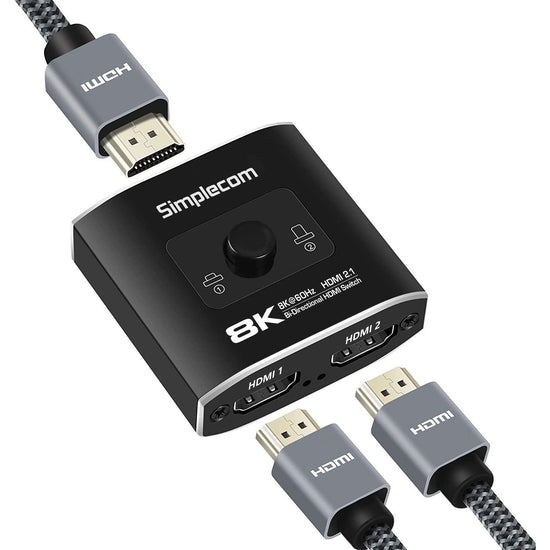 Simplecom CM302v2 Bi-Directional 2 Way HDMI 2.1 Switch Selector 8K@60Hz