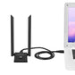 Simplecom NW628v2 AX1800 Dual Band WiFi 6 USB Adapter with 2x 5dBi High Gain Antennas