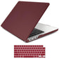 15 inch Air 2023 MacBook Air Matte Case  A2941 M2 Chip Hard Shell Case Keyboard Cover Wine Red