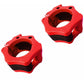 2Pcs 1in / 25mm Dumbbell Clamps Barbell Clamps Collars Clips Bar Plates Collar Clips Red