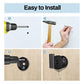 2 Pcs Wall Mount Bathroom Towel Hooks Holder Cloth Hanger Hook Kitchen Door Hanger Black