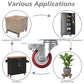 4x 4 inch Heavy Duty 2x Fixed + 2x Swivel Casters Load 520kg Lockable Castor Caster Wheels Swivel Casters with Brakes
