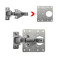 4 Pcs Kitchen Cupboard Door Cabinet Hinges Repair Plate Brackets Kit Fixing Screws