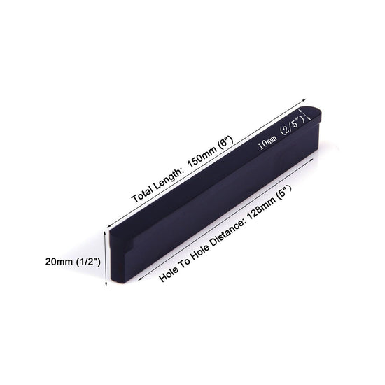 Solid Zinc Furniture Kitchen Bathroom Cabinet Handles Drawer Bar Handle Pull Knob Black 128mm