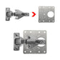 6 Pcs Kitchen Cupboard Door Cabinet Hinges Repair Plate Brackets Kit Fixing Screws