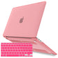 MacBook Air 13 Inch Case 2020 2019 2018, A1932, A2179, A2337 Shell Case Keyboard Cover Pink