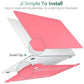 MacBook Air 13 Inch Case 2020 2019 2018, A1932, A2179, A2337 Shell Case Keyboard Cover Pink