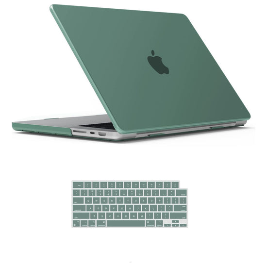 Suitable for  MacBook Pro 14 Max Inch Case 2023 2022 2021 M2 A2779 M1 A2442 Hardshell Case Keyboard Cover Midnight Green