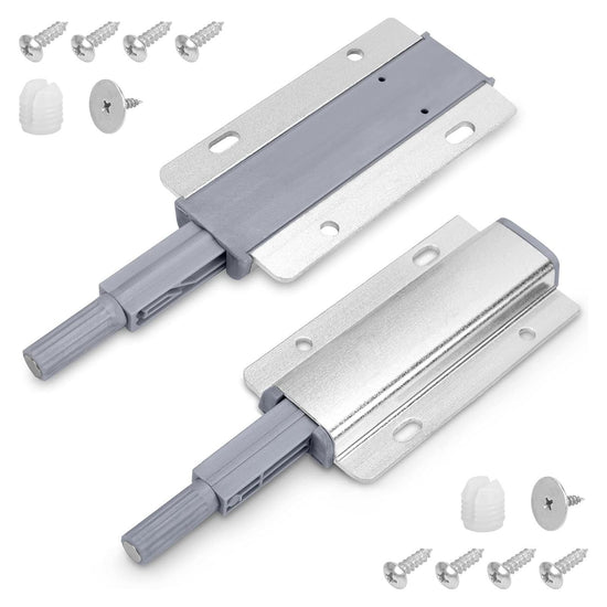 2x Magnetic Push Latches for Cabinets Push to Open Kitchen Hardware for Drawer Cupboard Wardrobe Closet