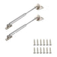 2 Pcs 100N Cabinet Door Hydraulic Hinge Metal Head Lift Support Soft Close & Buffer Telescopic