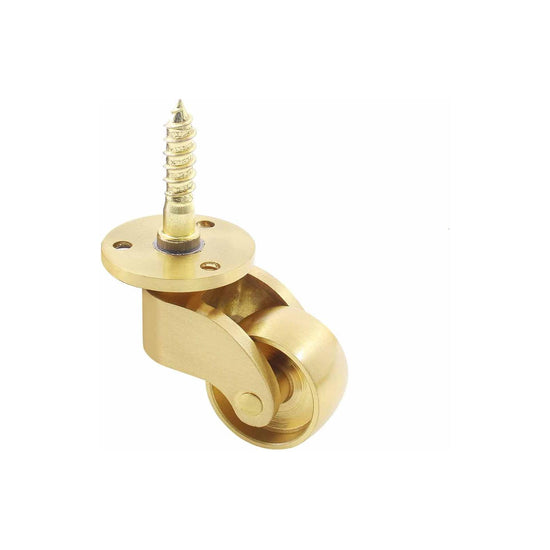 25mm Castor Brass Caster Wheel Swivel Vintage Chairs Cabinet Bed Furniture Wheels Brass