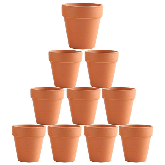 10x 5cm Flower Pot Pots Clay Ceramic Plant Drain Hole Succulent Cactus Nursery Planter