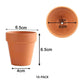 10x 6cm Flower Pot Pots Clay Ceramic Plant Drain Hole Succulent Cactus Nursery Planter