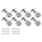 8 Pack 304 Stainless Steel Cabinet Hinges 100 Degree Soft Closing half Overlay Door Hinge Nickel Plated Finish