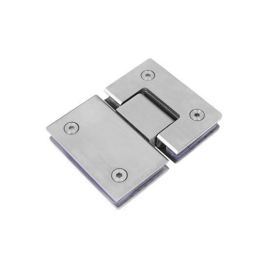 Shower Glass Door Gate Hinge 304 Stainless Steel 180 Degrees Polished Chrome Finish