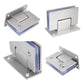 90 Degree Glass Door Cupboard Showcase Cabinet Clamp Glass Shower Doors Hinge 304 Steel