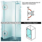 90 Degree Glass Door Cupboard Showcase Cabinet Clamp Glass Shower Doors Hinge 304 Steel