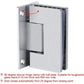 90 Degree Glass Door Cupboard Showcase Cabinet Clamp Glass Shower Doors Hinge 304 Steel