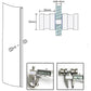 Shower Glass Door Knob Bathroom Round Back-to-Back Handle SUS304 Brushed Nickel