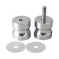 Shower Glass Door Knob Bathroom Round Back-to-Back Handle SUS304 Brushed Nickel