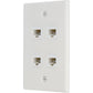 Ethernet Wall Plate 4 Port Cat6 Ethernet Cable Wall Plate Adapter