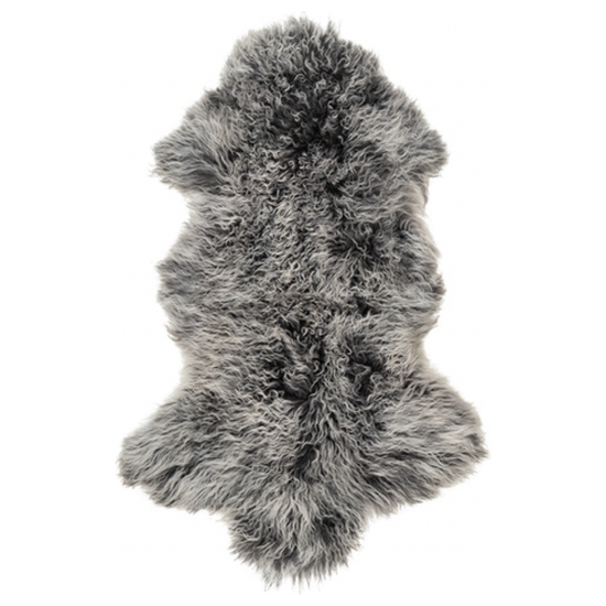 Interior Ave - Mongolian Fur Throw - 90CM - Charcoal Snow