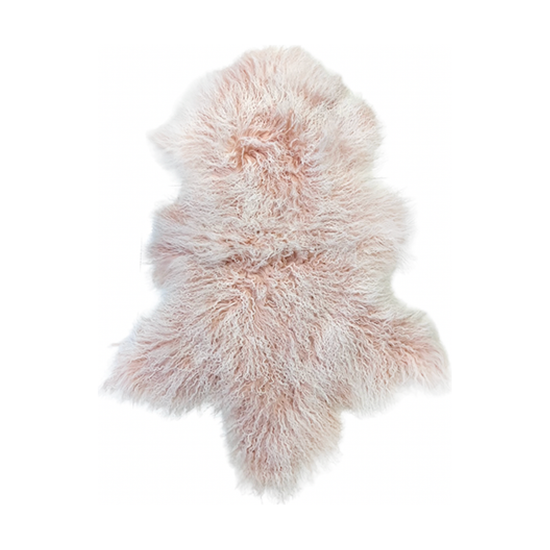 Interior Ave - Mongolian Fur Throw - 90CM - Pink Snow