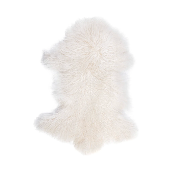 Interior Ave - Mongolian Fur Throw - 90CM - White