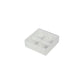 100 Pack of White Card Chocolate Sweet Soap Product Reatail Gift Box - 4 Bay Compartments - Clear Slide On Lid - 8x8x3cm