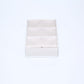 100 Pack of White Card Chocolate Sweet Soap Product Reatail Gift Box - 6 Bay Compartments - Clear Slide On Lid - 12x8x3cm