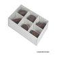 100 Pack of White Card Chocolate Sweet Soap Product Reatail Gift Box - 6 Bay Compartments - Clear Slide On Lid - 12x8x3cm