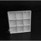 100 Pack of White Card Chocolate Sweet Soap Product Reatail Gift Box - 9 bay 4x4x3cm Compartments  - Clear Slide On Lid - 12x12x3cm