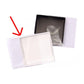 100 Pack of 15cm Square Invitation Coaster Favor Function product Presentation Cookie Biscuit Patisserie Gift Box - 4cm deep - White Card with Clear Slide On PVC Lid