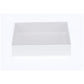 100 Pack of 15cm Square Invitation Coaster Favor Function product Presentation Cookie Biscuit Patisserie Gift Box - 4cm deep - White Card with Clear Slide On PVC Lid