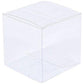 100 Pack of 5cm Clear PVC Plastic Folding Packaging Small rectangle/square Boxes for Wedding Jewelry Gift Party Favor Model Candy Chocolate Soap Box