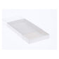 100 Pack of White Card Box - Clear Slide On Lid - 17 x 25 x 5cm -  Large Beauty Product Gift Giving Hamper Tray Merch Fashion Cake Sweets Xmas