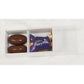 10 Pack of White Card Chocolate Sweet Soap Product Reatail Gift Box - 2 Bay Compartments - Clear Slide On Lid - 8x4x3cm