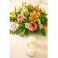 20 White Wax Clear Glass Holder Votive Candle - Wedding Event Centrepiece Table Decoration