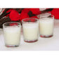 20 White Wax Clear Glass Holder Votive Candle - Wedding Event Centrepiece Table Decoration