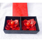 2 Red Lotus Floating Candles in Red Black Gift Box Set Birthday Xmas Valentine Mothers Day Gift Present