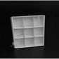 50 Pack of White Card Chocolate Sweet Soap Product Reatail Gift Box - 9 bay 4x4x3cm Compartments  - Clear Slide On Lid - 12x12x3cm