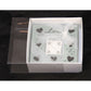 50 Pack of 8cm Square Wedding Invitation Coaster Favor Function product Presentation Cookie Biscuit Patisserie Gift Box - 2cm deep - White Card with Clear Slide On PVC Lid