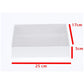 50 Pack of White Card Box - Clear Slide On Lid - 17 x 25 x 5cm -  Large Beauty Product Gift Giving Hamper Tray Merch Fashion Cake Sweets Xmas