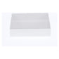 50 Pack of White Card Box - Clear Slide On Lid - 25 x 25 x 6cm - Large Beauty Product Gift Giving Hamper Tray Merch Fashion Cake Sweets Xmas