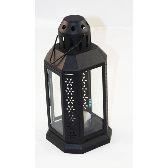 Black Metal Miners Lantern Summer Wedding Home Party Room Balconey Deck Decoration 21cm Tealight Candle