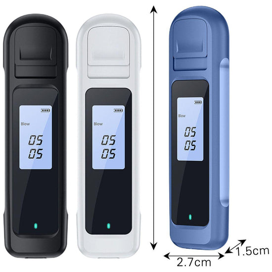 Alcohol Breathalyzer Drink Tester DUI LCD Breath Analyzer Handbag Pocket Size BLACK - FREE POST