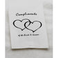 50 Pack Wedding Cake Bags Greaseproof Wax Paper Slice Take Home Favour Heart n Message